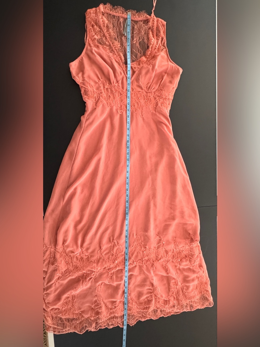 Anthropologie Dusty Rose Lace Maxi Dress Size Medium Romantic Boho - Picture 15 of 15